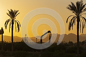 Sharm El Sheikh, sunset, outskirts of the city. Egypt.