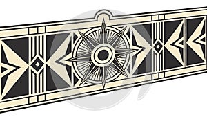 Sharp Angular Border: Modern Geometric Decorative Element, vector design Generative AI