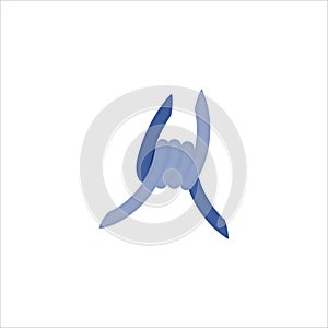 Sharp barbed wire fence barrier frame illustration