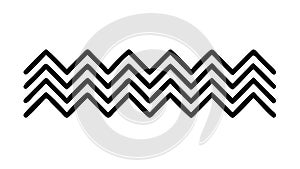 Sharp Black Zigzag Line Geometric Pattern Abstract Vector, vector design Generative AI