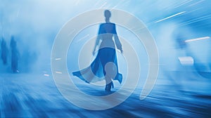 sharp blue background blurry