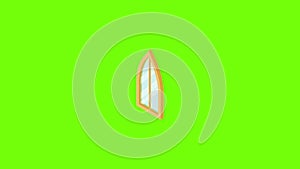 Sharp corner window frame icon animation