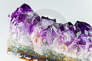 Sharp and detailed Amethyst stone detail - a violet variety of a quartz