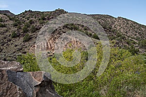 Sharp edged Rocks on a hillside in New Mexico