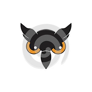 sharp eye owl vector logo icon