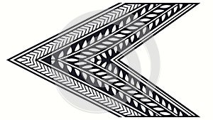 Sharp geometric arrow pattern, dynamic and modern decorative border. vector design Generative AI