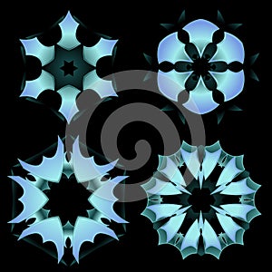 Sharp goth snow designs