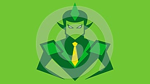 A sharp green for conscientiousness with a sharp organized appearance and efficient mannerisms symbolizing a responsible