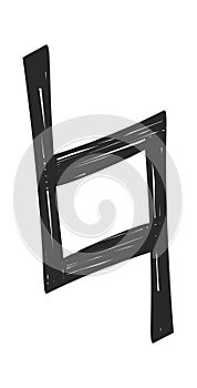 Sharp hand drawn musical notation