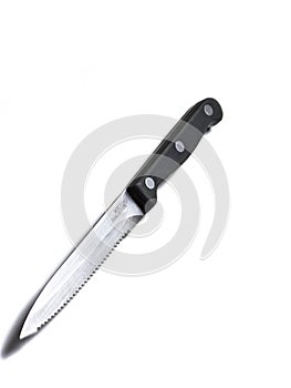 Sharp kitchen knife isolated