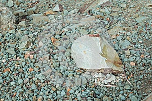 Green tuf at Teide National Park, Tenerfie, Spain photo