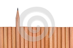 Sharp pencil stand out of other pencils