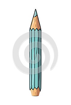 Sharp pencil tip blue color