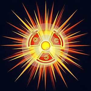 Are sharp pointed rays emanating outward resembling an explosion or