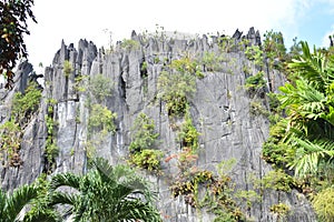 Sharp pointed tip of Taraw Cliff in the Philippines