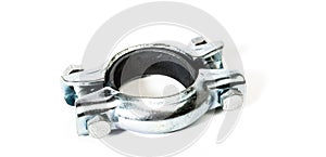 Sharp realistic photo of muffler clamp