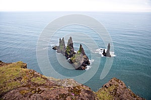 Sharp rocks in the sea