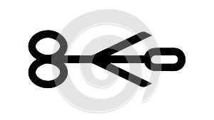 Sharp Scissors Cutting Tool Outline Icon, vector design Generative AI