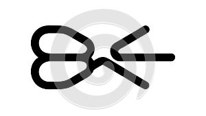 Sharp Scissors Icon for Crafting and Precision Cutting Tasks, vector design Generative AI