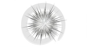 Sharp spiky abstract starburst explosion isolated on white background