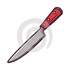 Sharp steel blade, metallic handle, cutting work tool