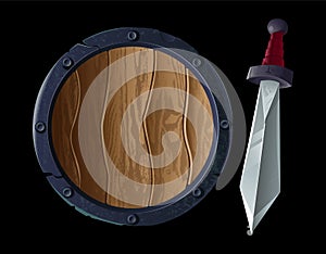 Sharp sword with shield