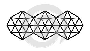 Sharp Triangular Grid Pattern Vector Design, vector design Generative AI