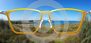 Sharp view through corrective eyeglasses