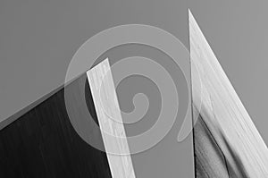 Sharp wall corners of two buildings photo