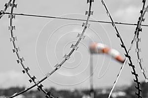 Sharp wire windsocks background