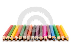 Sharped colored crayons