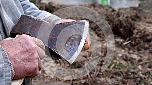 Sharpen a pencil with an ax