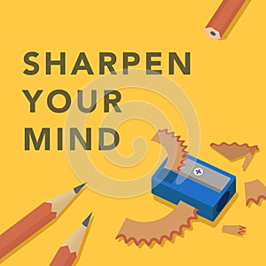 Sharpen your mind conceptual illustration