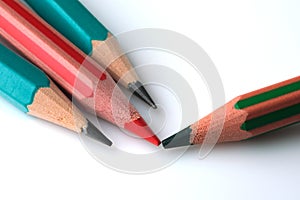 Sharpened colored pencils