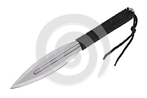 Sharpened metal blade with braided handle