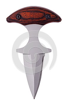 Sharpened metal blade with braided handle