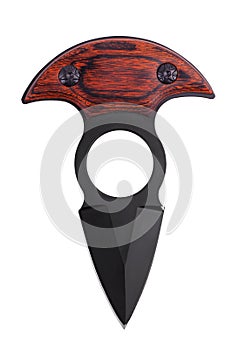 Sharpened metal blade with braided handle