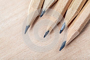 Sharpened pencils detail