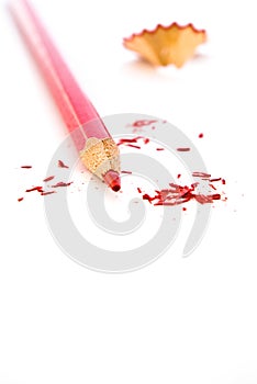 Sharpened red pencil