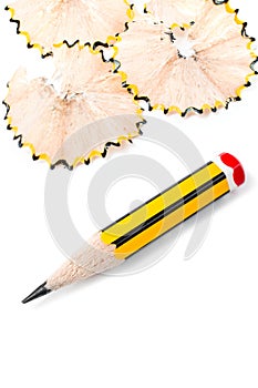 Sharpened small pencil