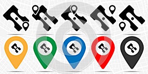 Sharpener icon in location set. Simple glyph, flat illustration element of education theme icons