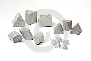 Sharpening stones sets in different shapes