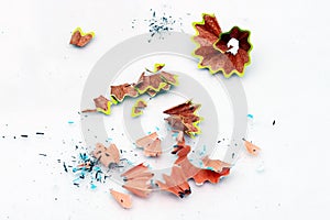 After sharpening the wooden pencil.