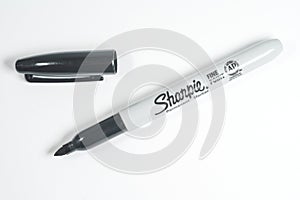 `Sharpie` permanent marker pen isolated