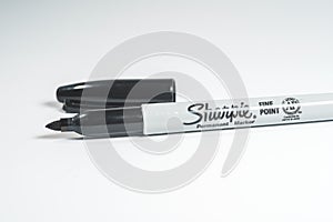 `Sharpie` permanent marker pen isolated