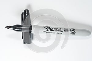 `Sharpie` permanent marker pen isolated