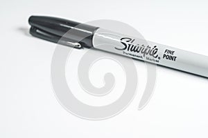 `Sharpie` permanent marker pen isolated