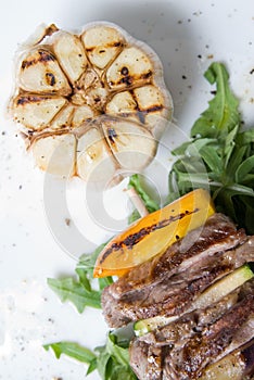 Shashlik with potherbs