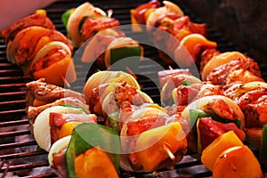 Shashlik on spit