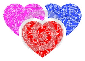 Shatter Mosaic Love Hearts Icon